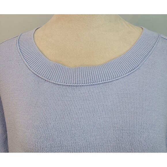 J Jill Womens L Blue Pastel Long Sleeve Relaxed Fit Pullover Sweater Cabincore - Picture 6 of 16